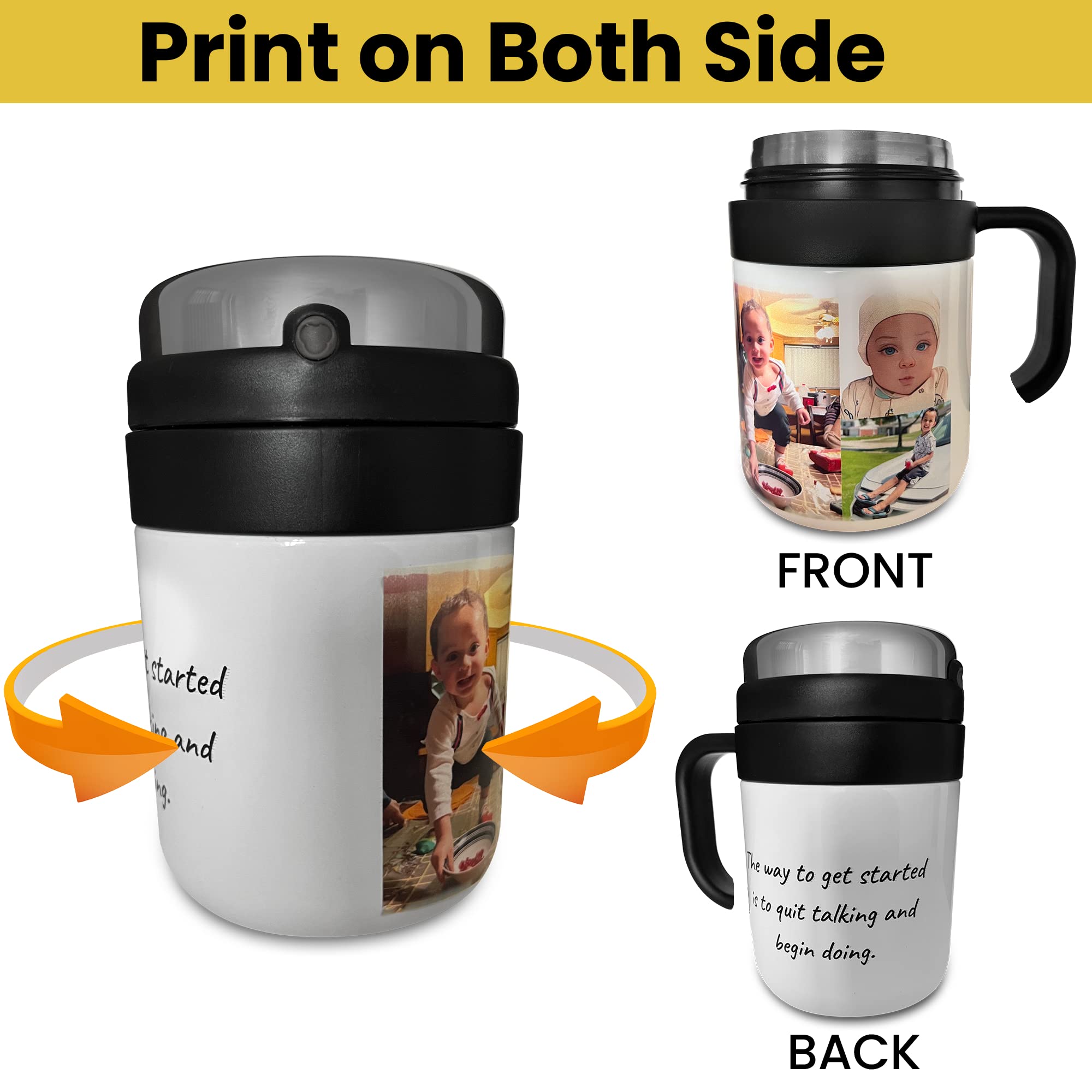 Double wall insulated cup for hot or cold drinks