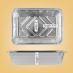 6x8 inch oblong aluminum foil pan