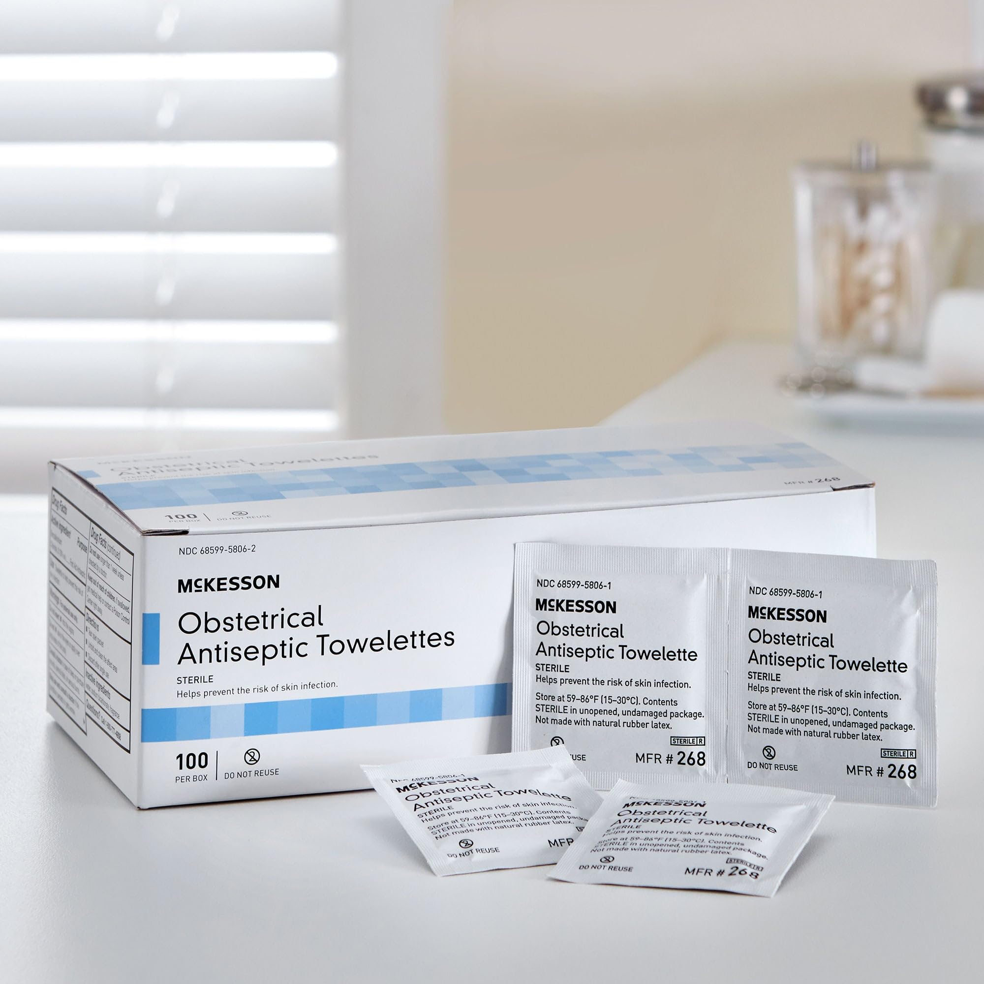 Sterile obstetrical towelettes 100 count package