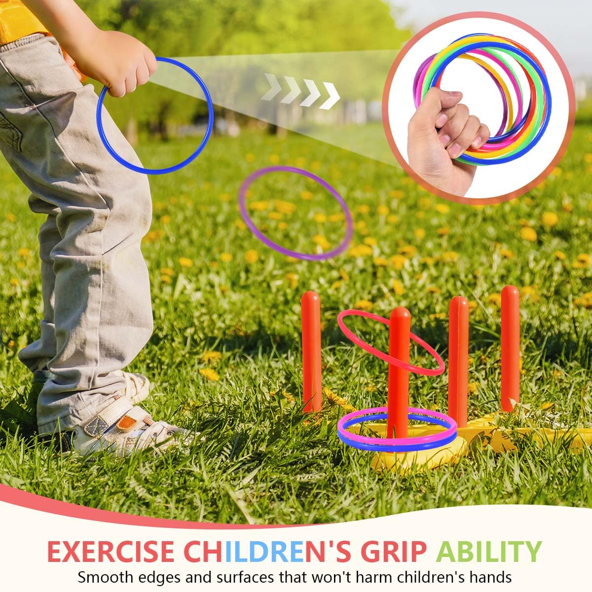 Family friendly ring toss game for parties and events