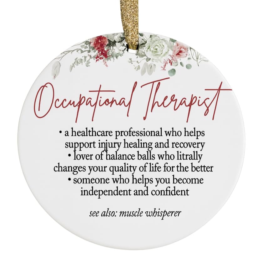 Occupational Therapist Definition Ceramic Ornament 3 inch size