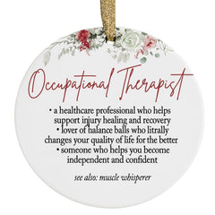 Occupational Therapist Definition Ceramic Ornament 3 inch size