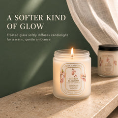 Ocean Breeze scented candle close up