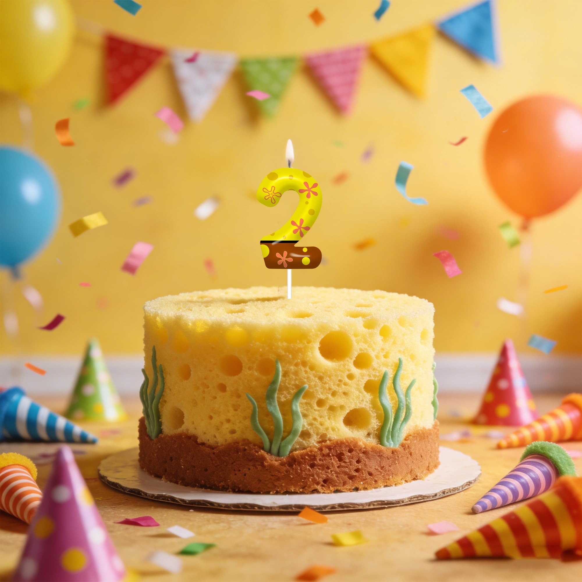 Paraffin wax birthday candle for cake topper or cupcake topper