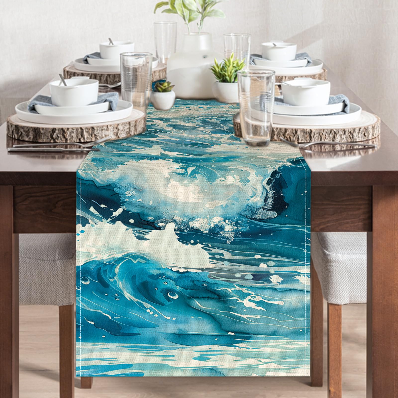 13x72 inches Croar table runner color print