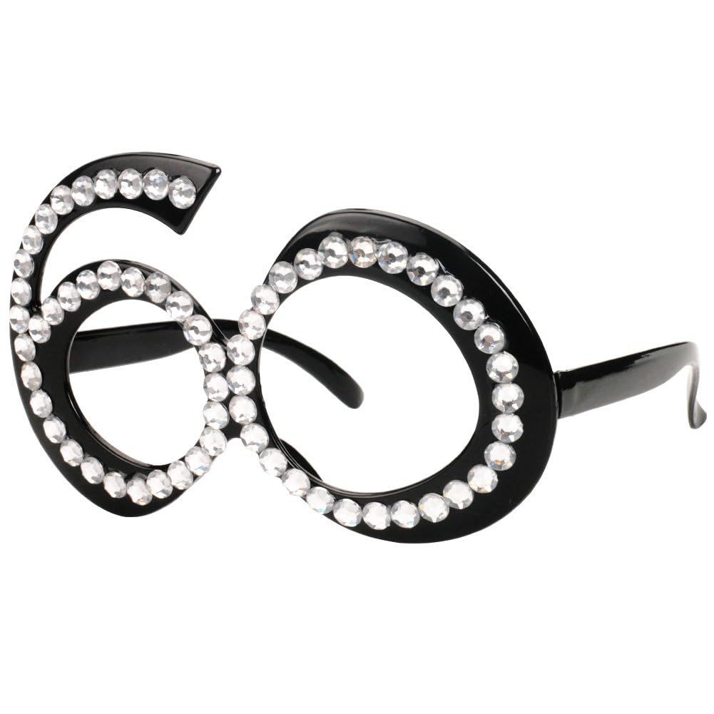 Ocean Line 60th Birthday Glasses number crystal frame set of 6