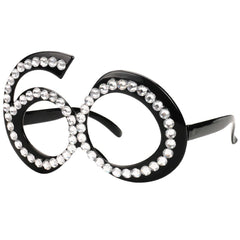 Ocean Line 60th Birthday Glasses number crystal frame set of 6