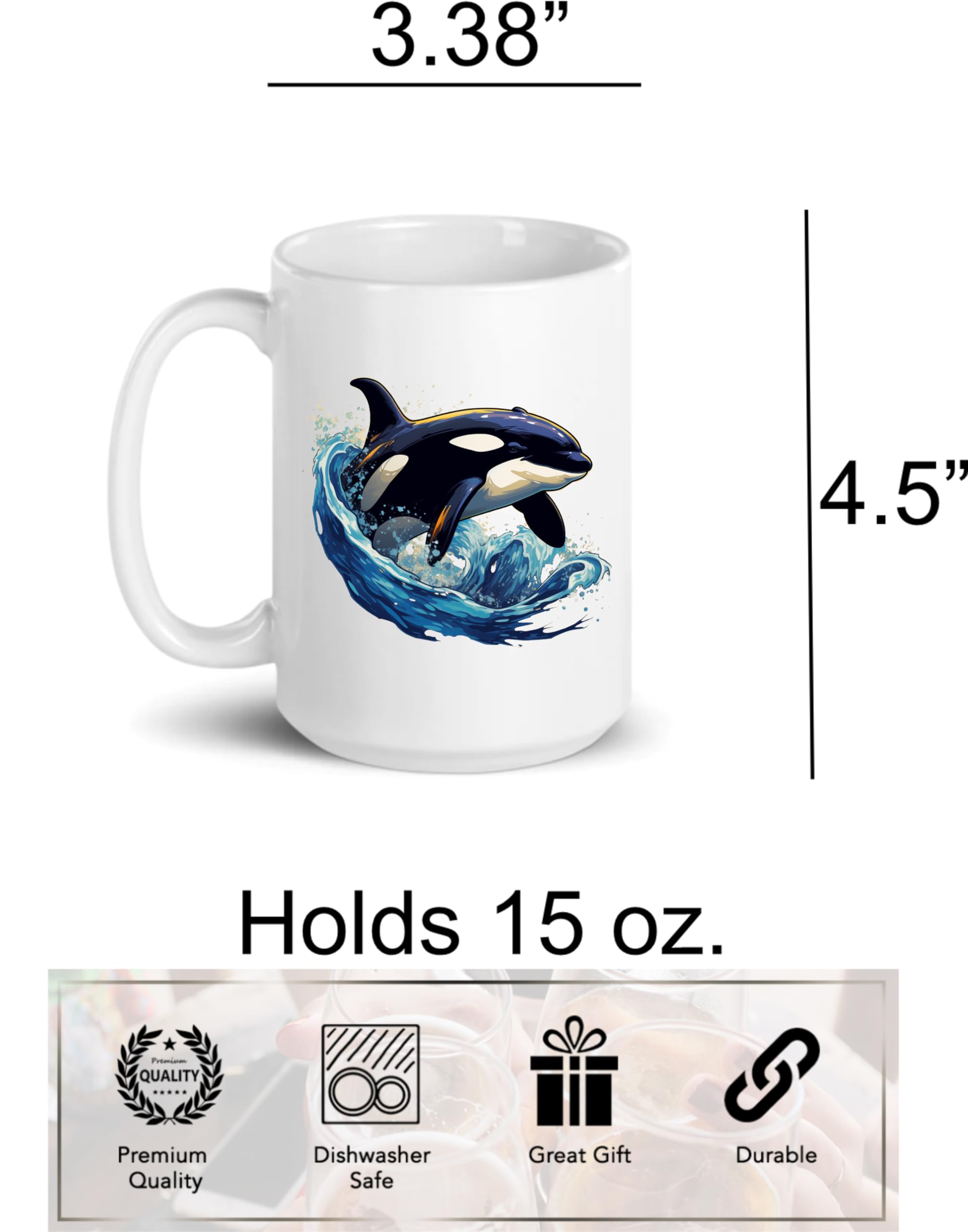 Gift mug for ocean enthusiasts whale watchers marine life