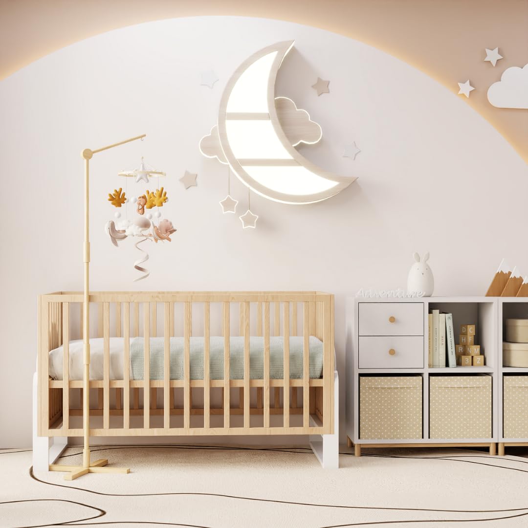 Sea-inspired waves and shells on ocean nursery decor