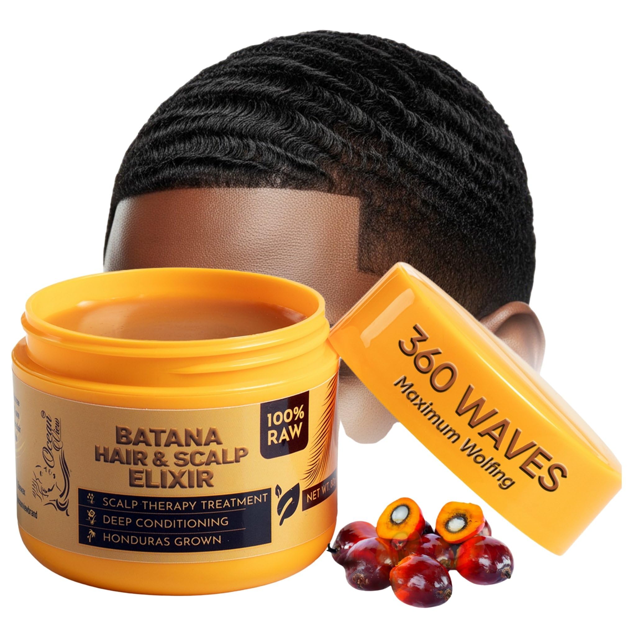 Ocean View Deep Waves Pomade 4 oz jar for 360 waves