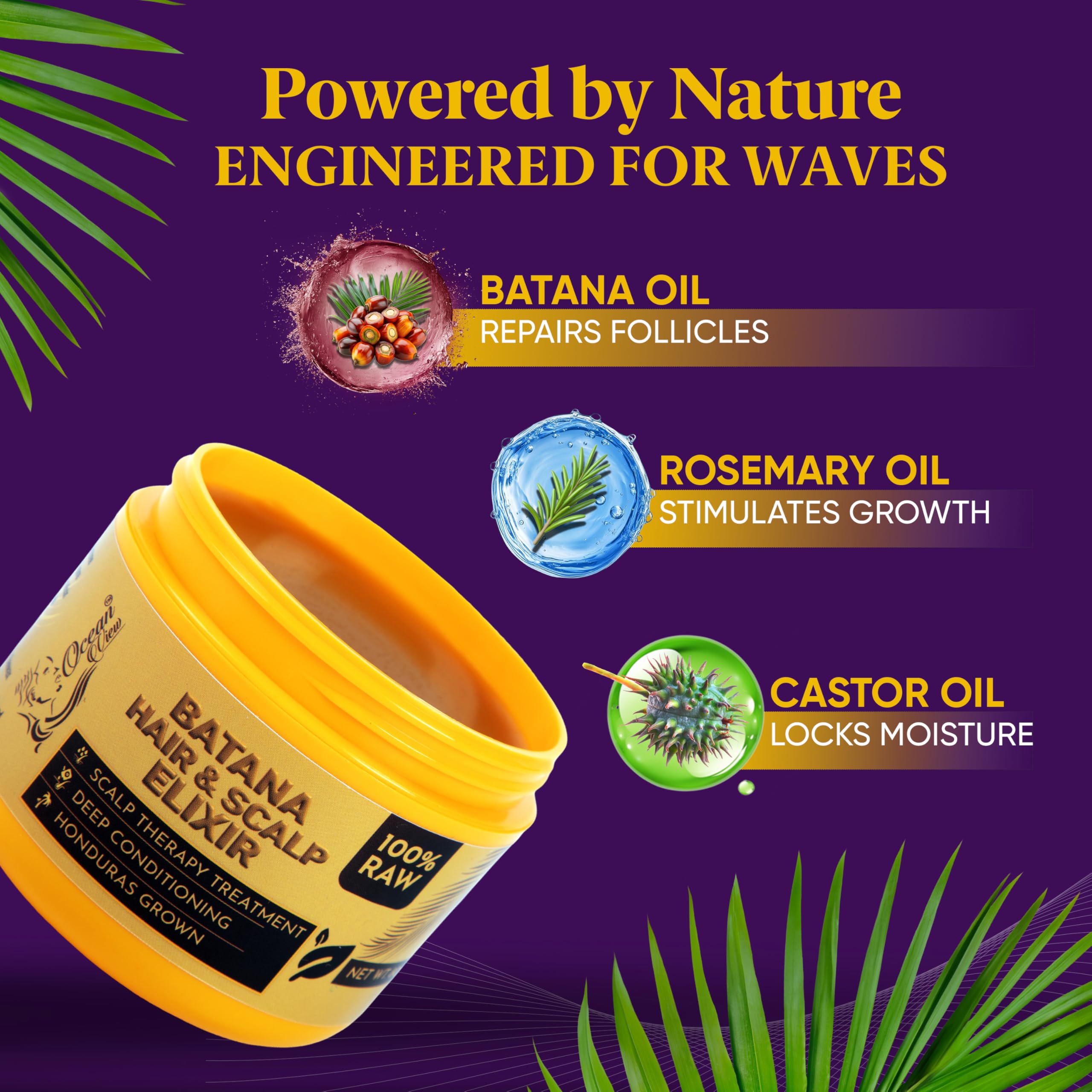 Ocean View Wave Pomade for defining waves and moisture