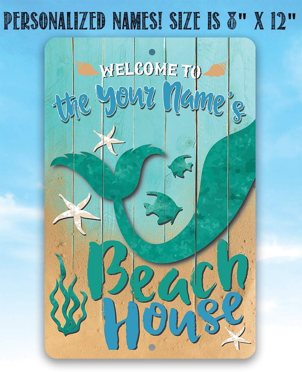 Durable aluminum beach sign epoxy ink 12x18