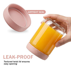 OcePor glass jar wide-mouth design with spoon holder