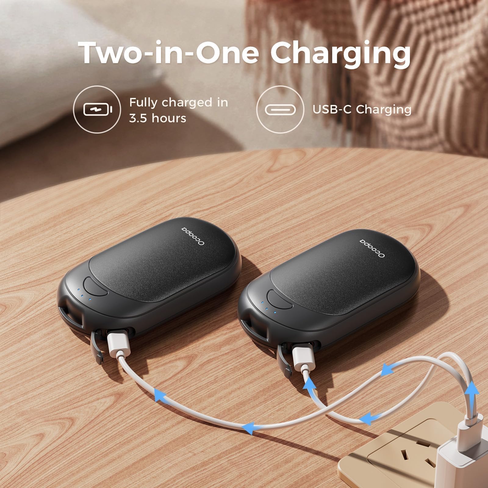 Three heat levels up to 126°F UT3 Lite hand warmer