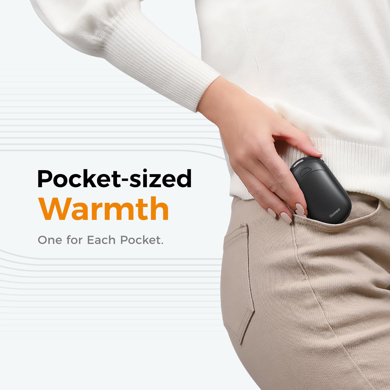 OCOOPA hand warmer UT3 Lite USB-C charging with dust cover