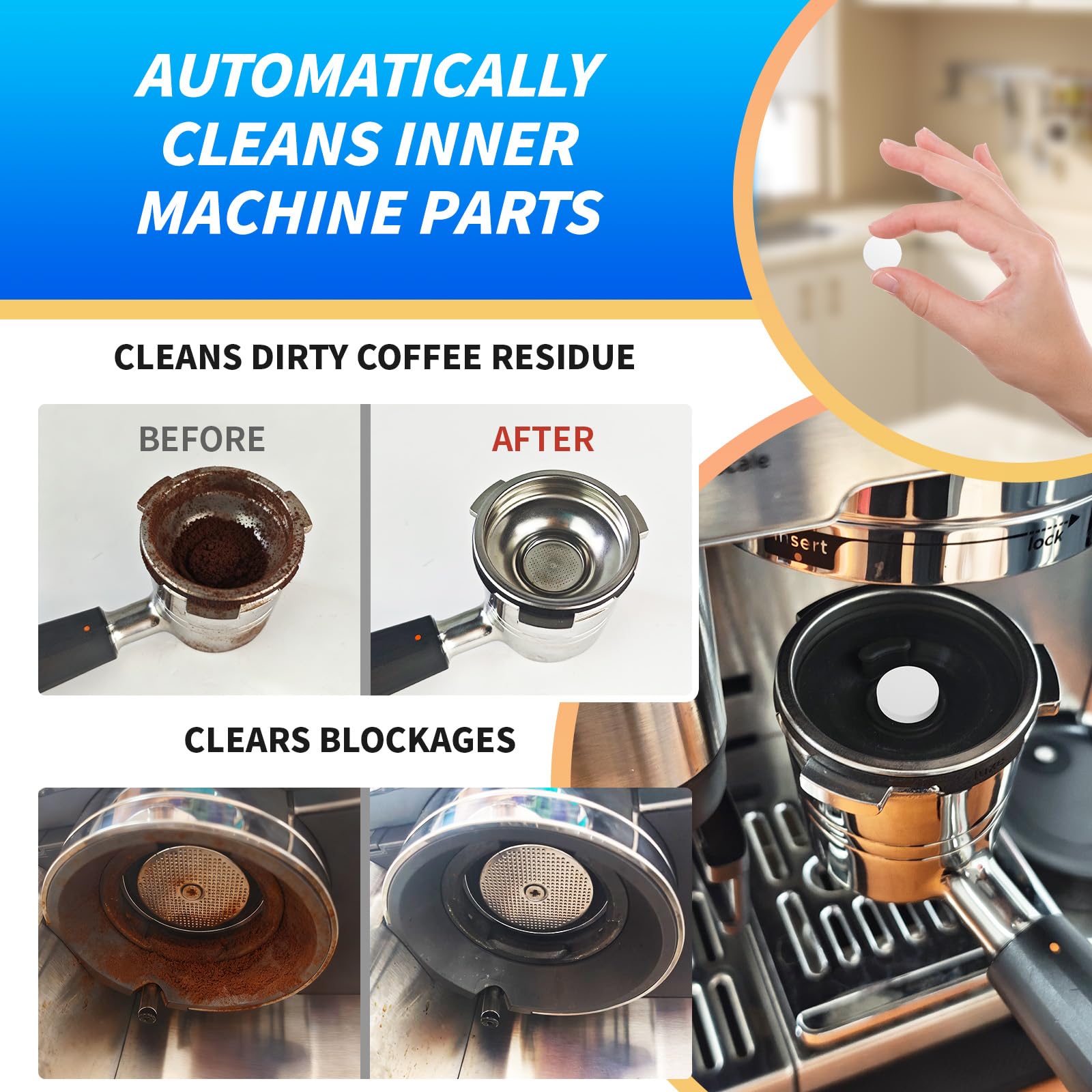 Maintenance disc for deep cleaning the espresso system