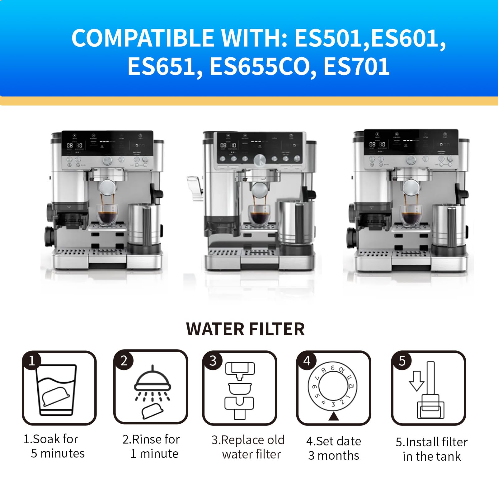 Espresso machine care with OCTPLAY kit components