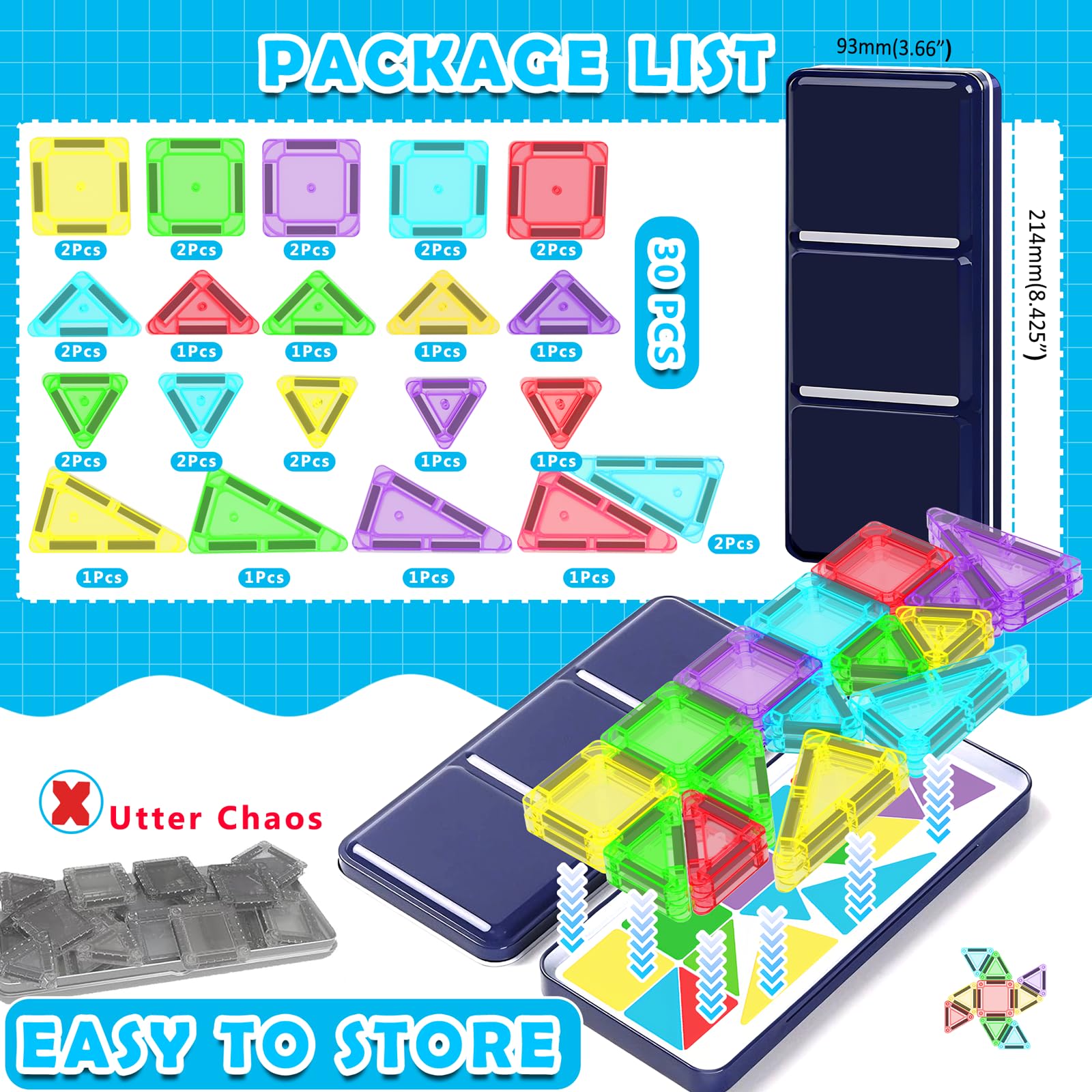 Grab-and-go travel tiles activity for car rides and outings
