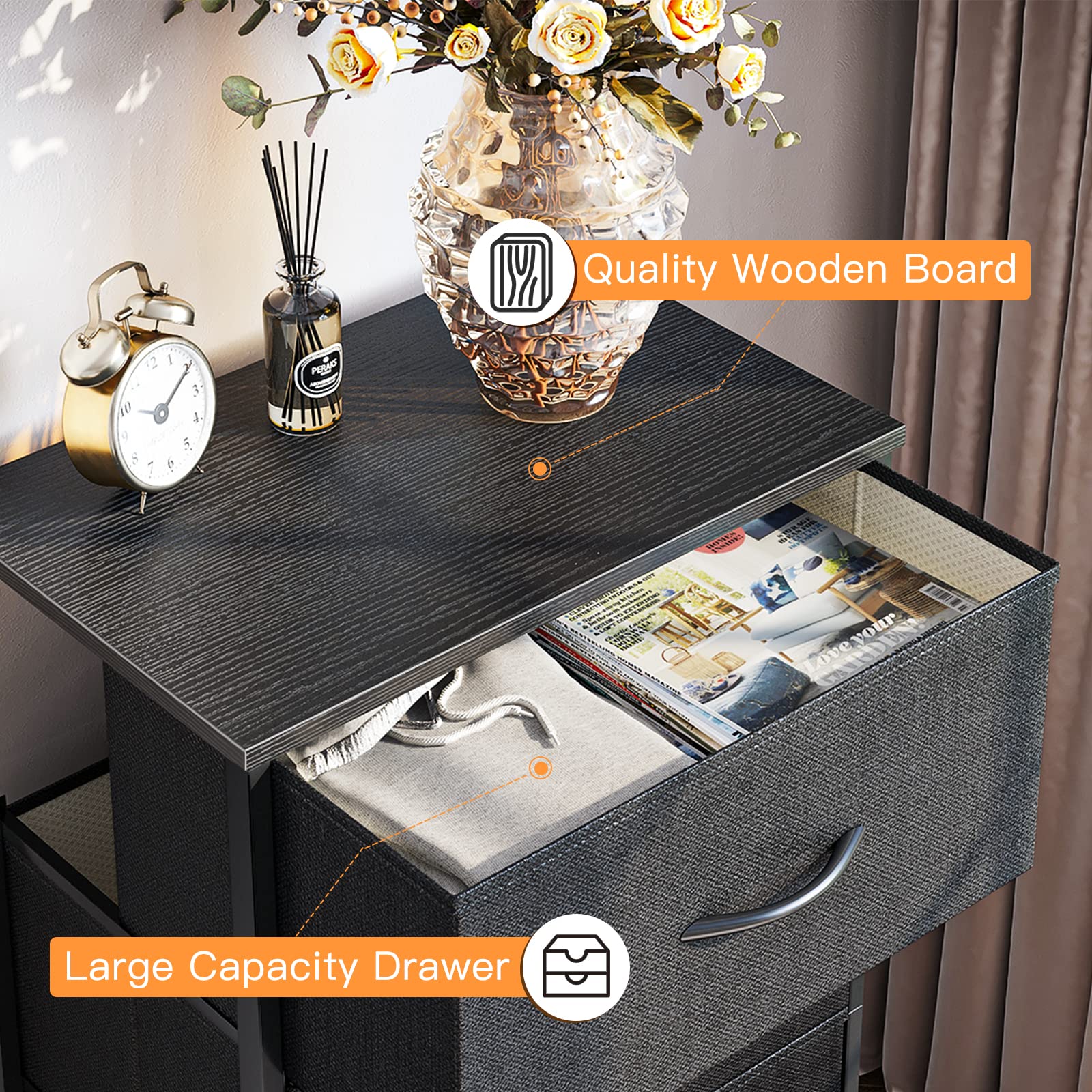 Black ODK dresser for bedroom