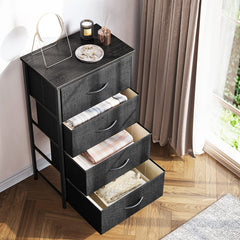 Small fabric drawer dresser designed for compact spaces