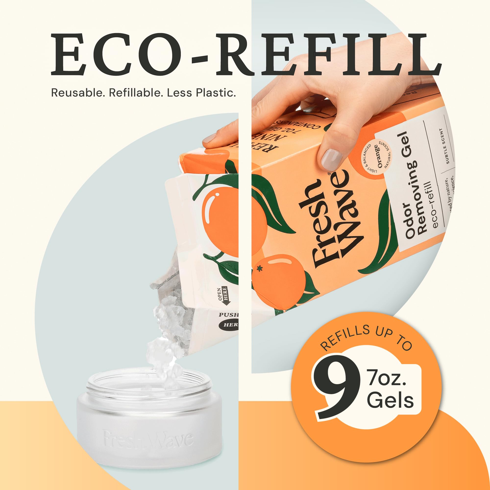 63 oz orange Fresh Wave gel refill label