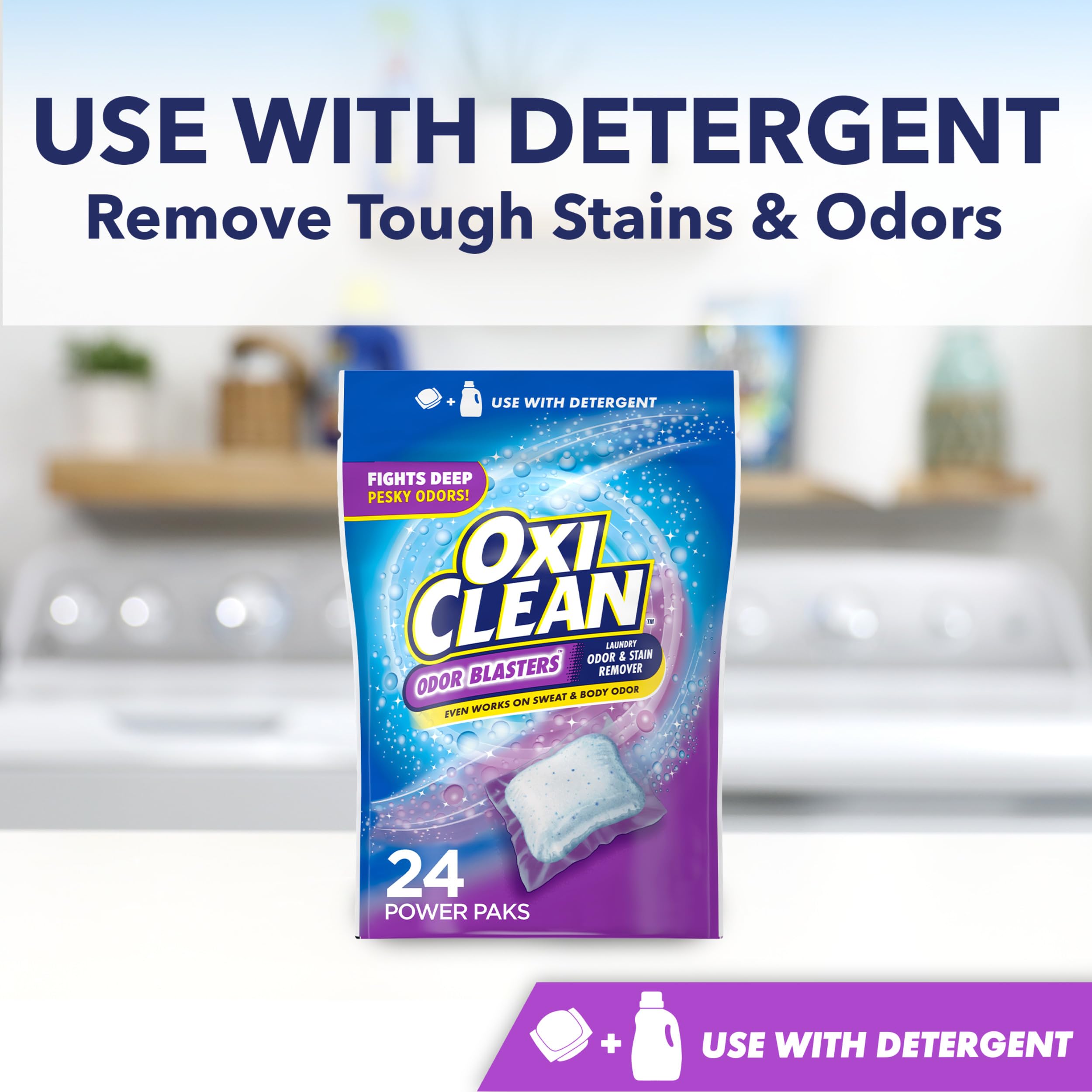 Odor Eliminator and Stain Remover Power Paks 24 Ct label