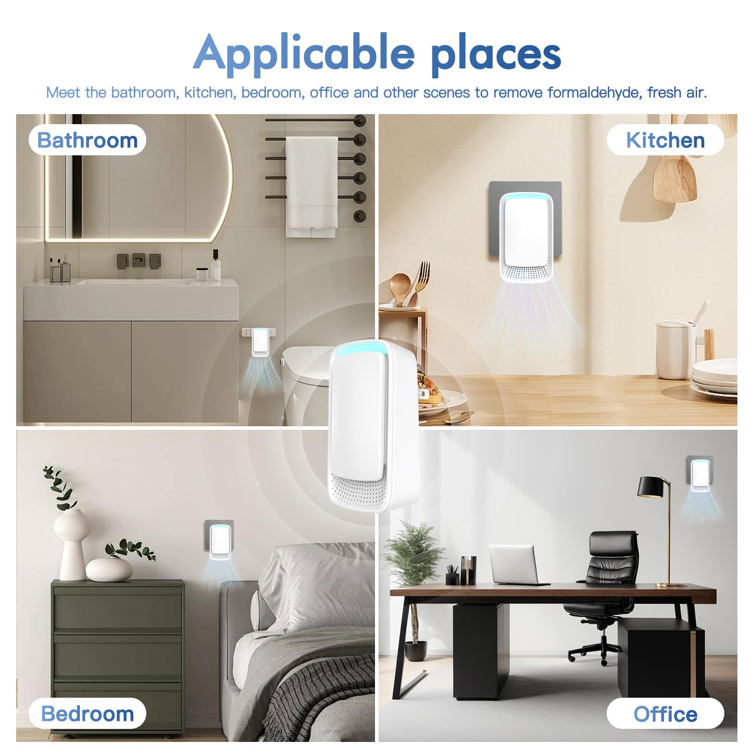 Quiet operation air ionizer ideal for bedroom and office