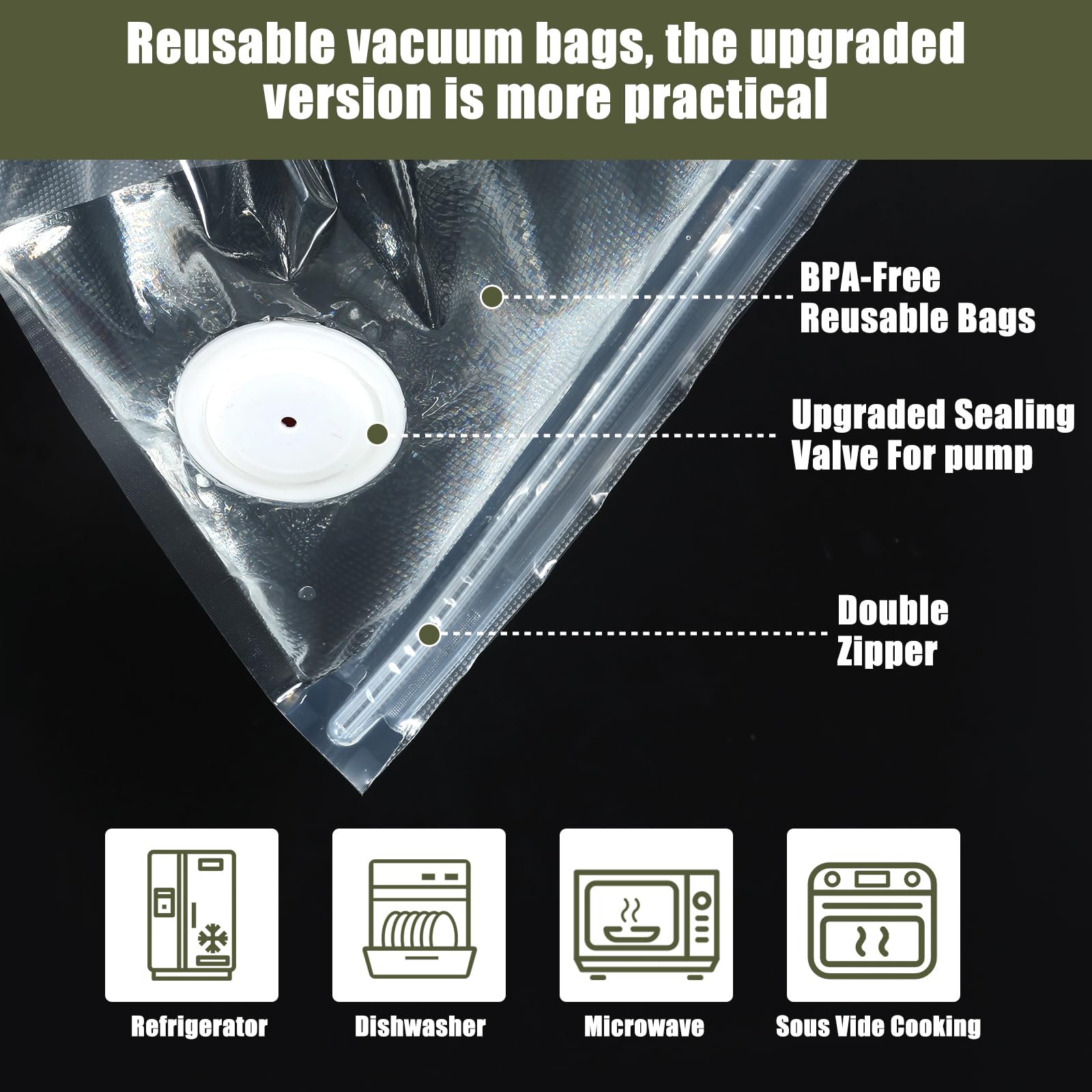 Bag set suitable for refrigerator storage