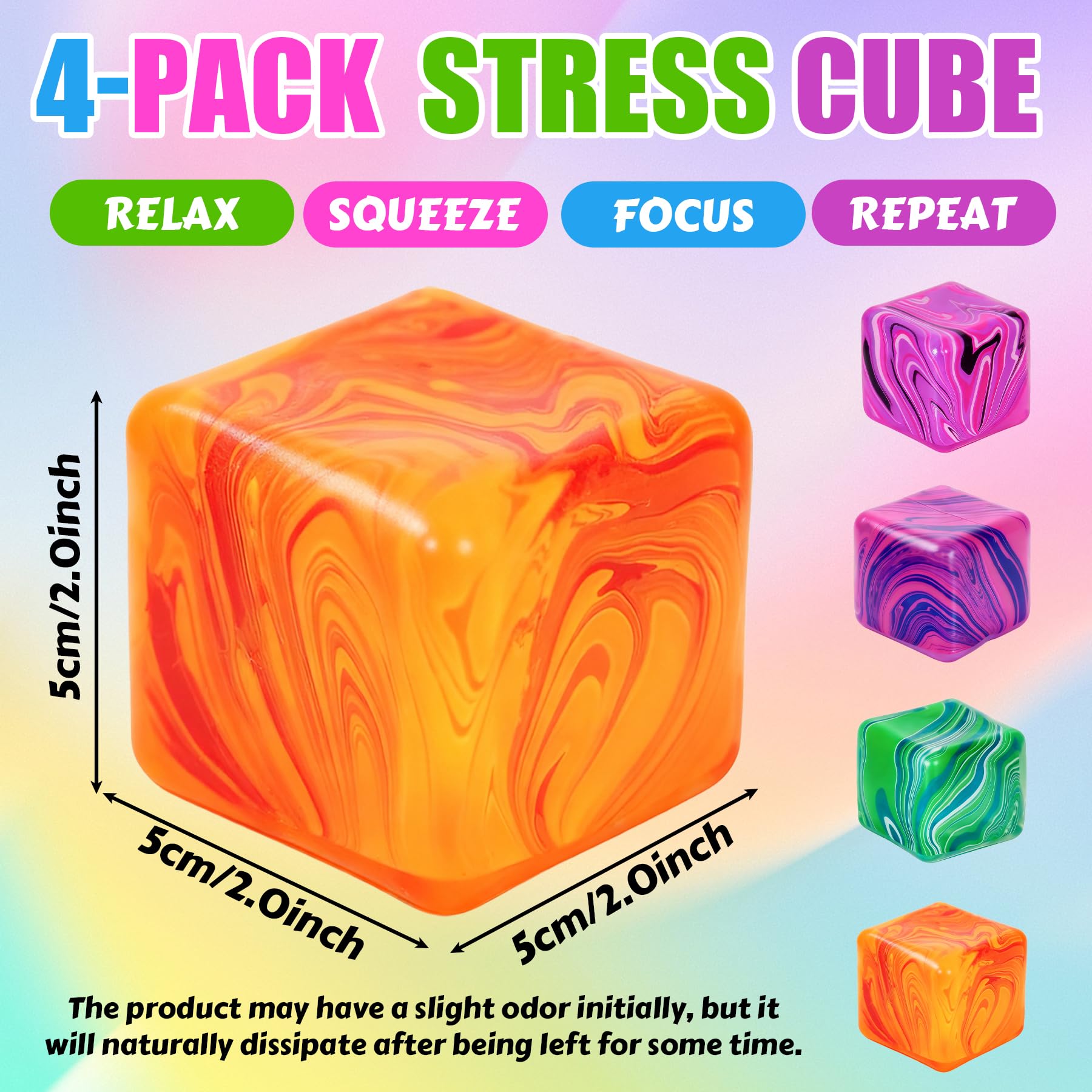 OESINS stress cube squishies 2 inch soft durable material