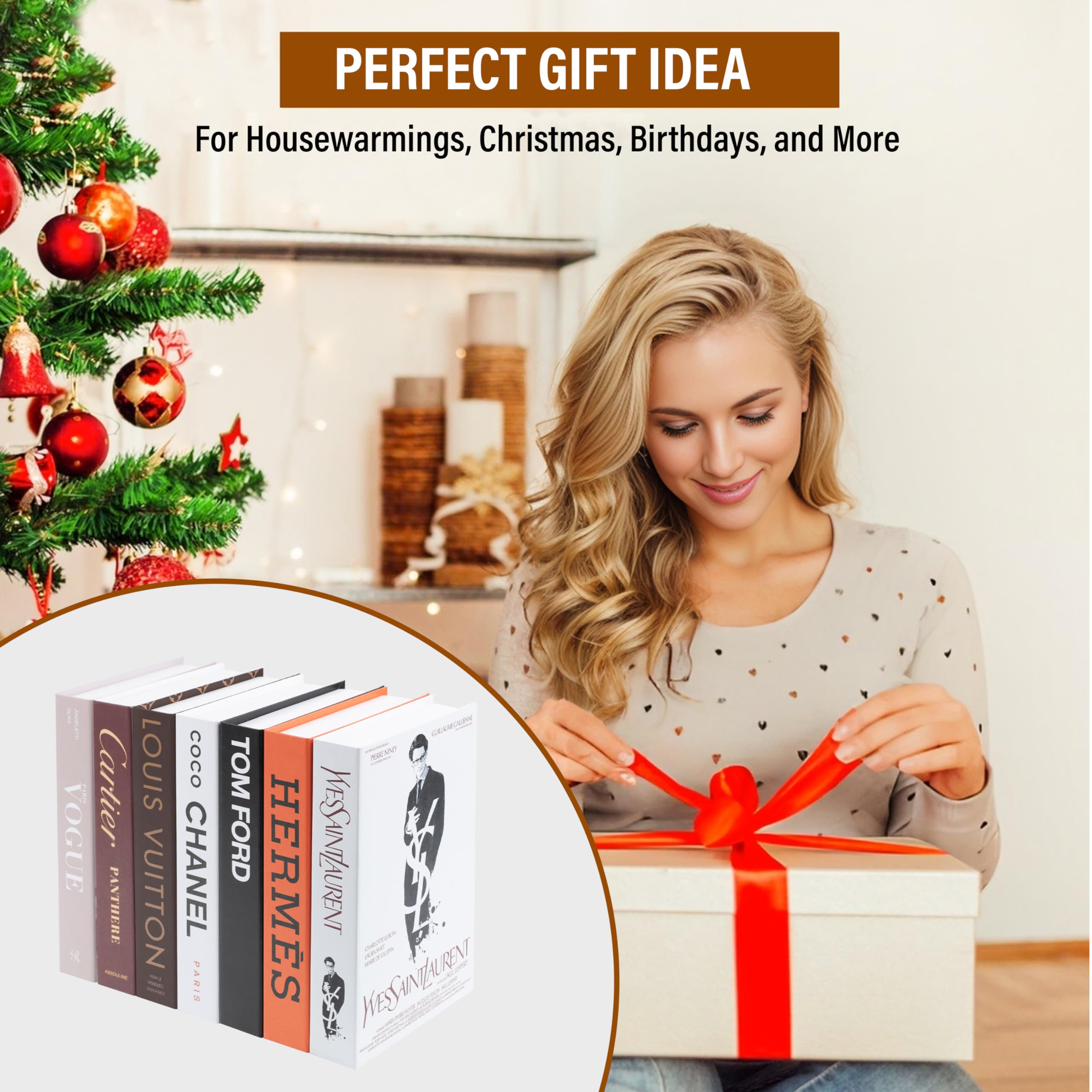 Not openable decorative books for visual styling