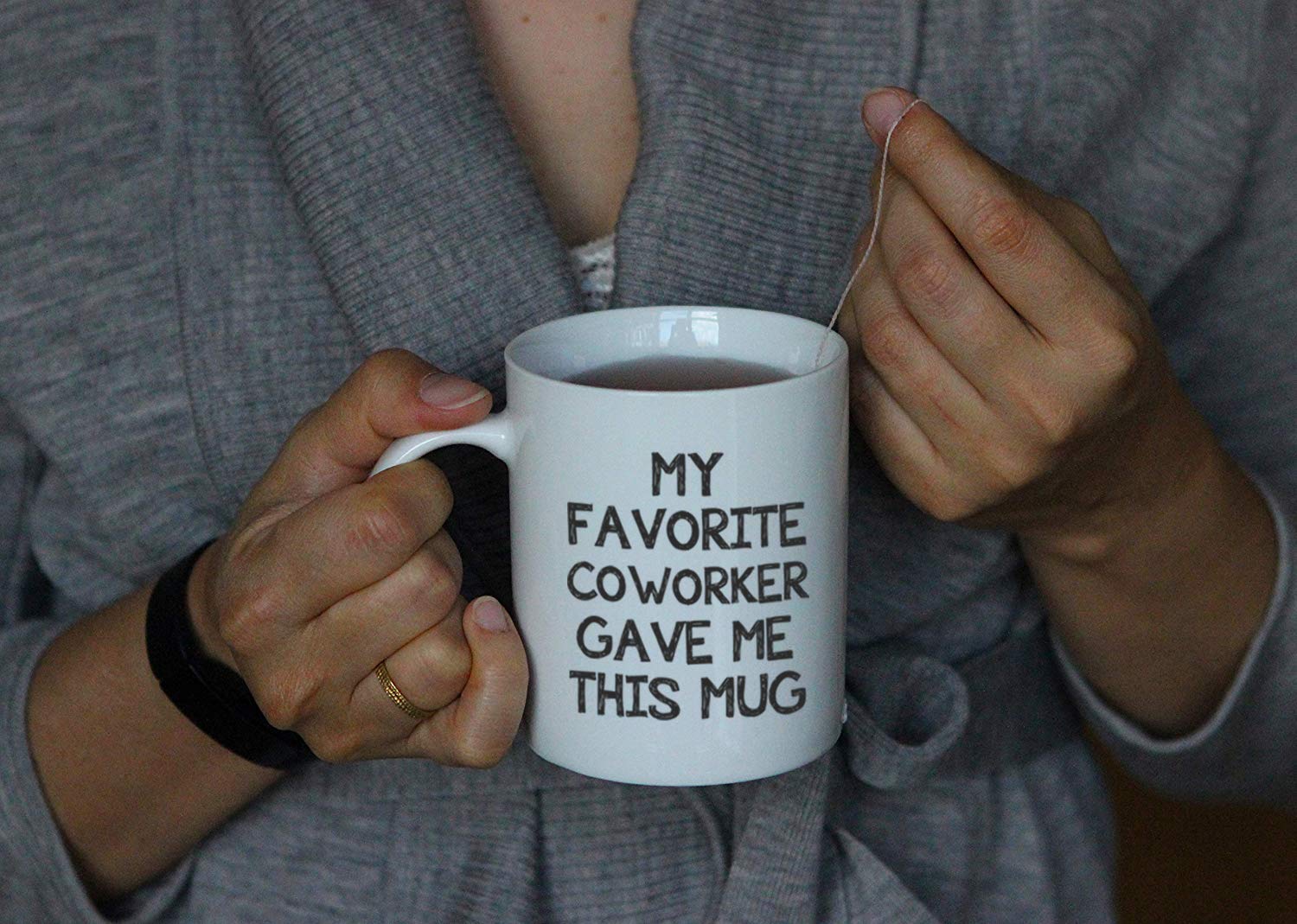 Printed on both sides ceramic office mug