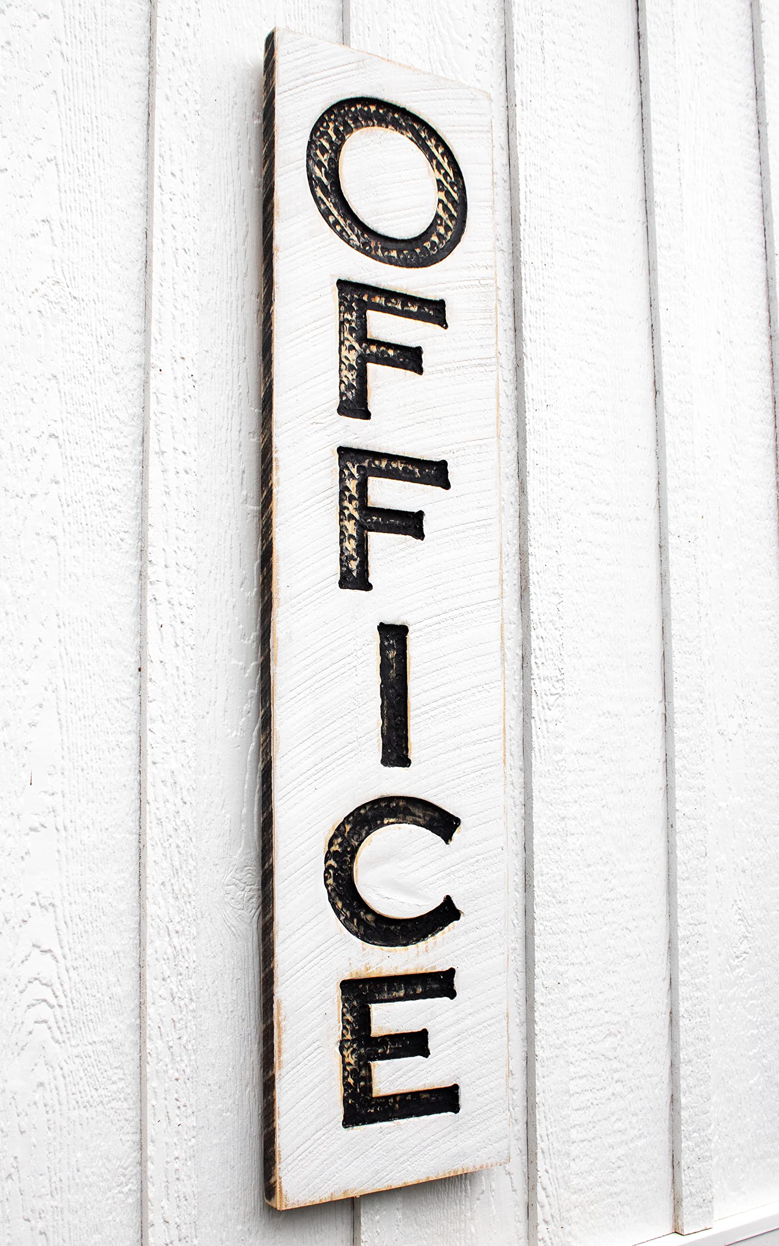 Rustic farmhouse style OFFICE Sign Vertical for workplace decor