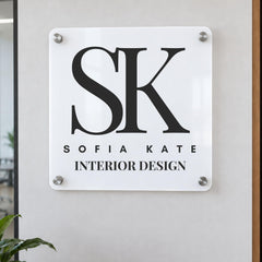 Acrylic sign suitable for corporate office spaces