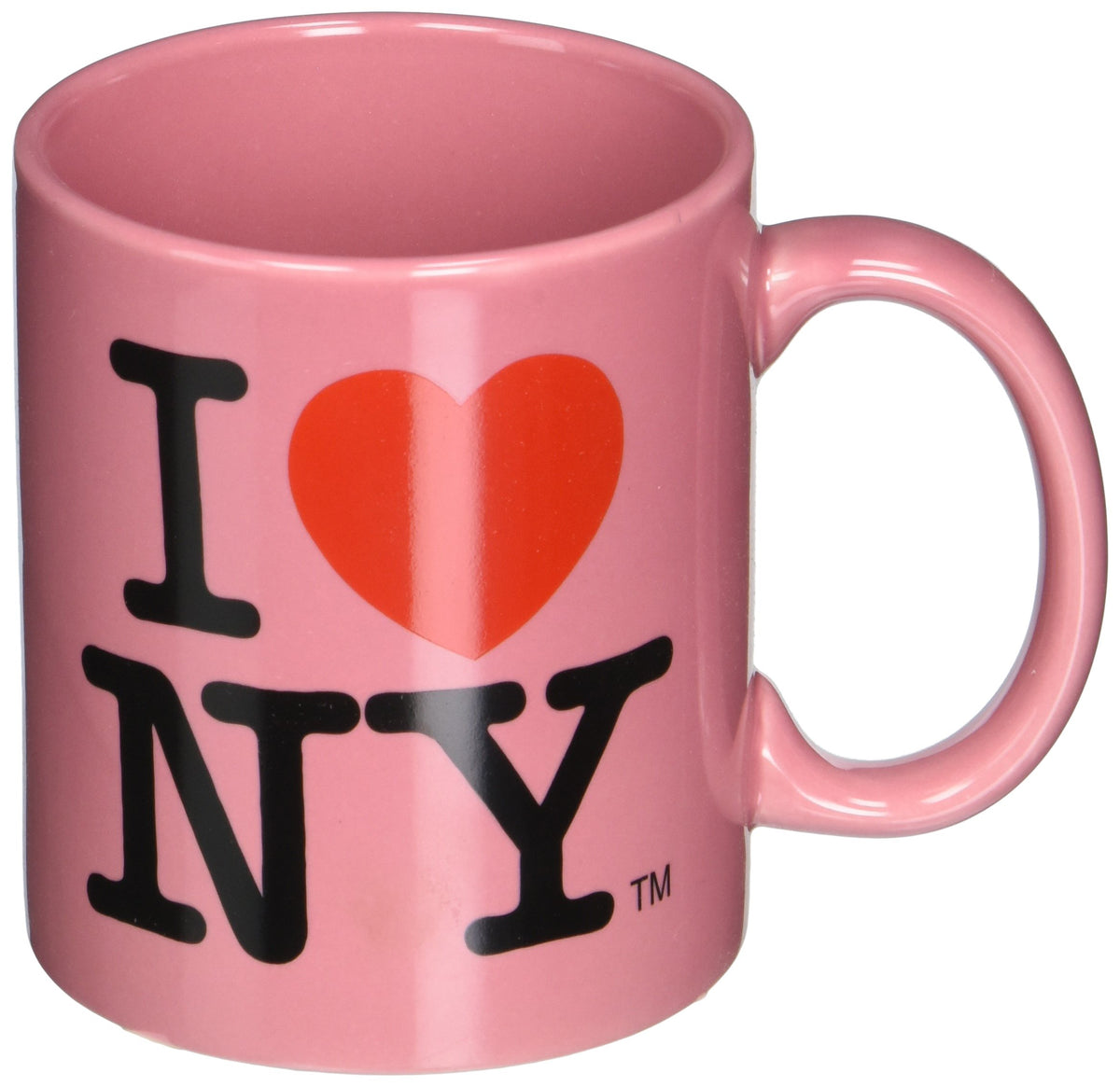 Official Pink I Love NY 11oz ceramic mug with I Heart NY logo