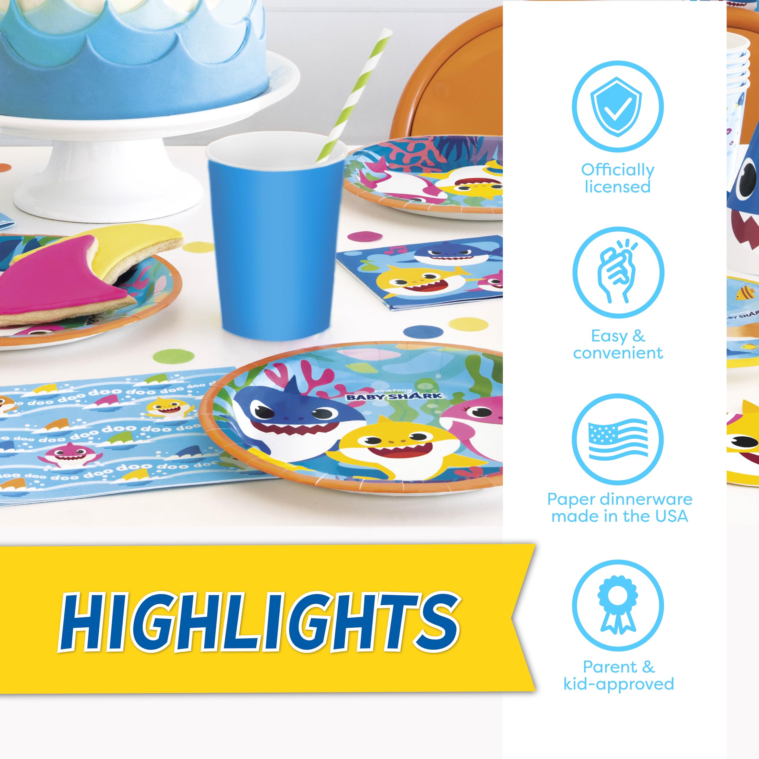 Officially licensed Baby Shark party supplies