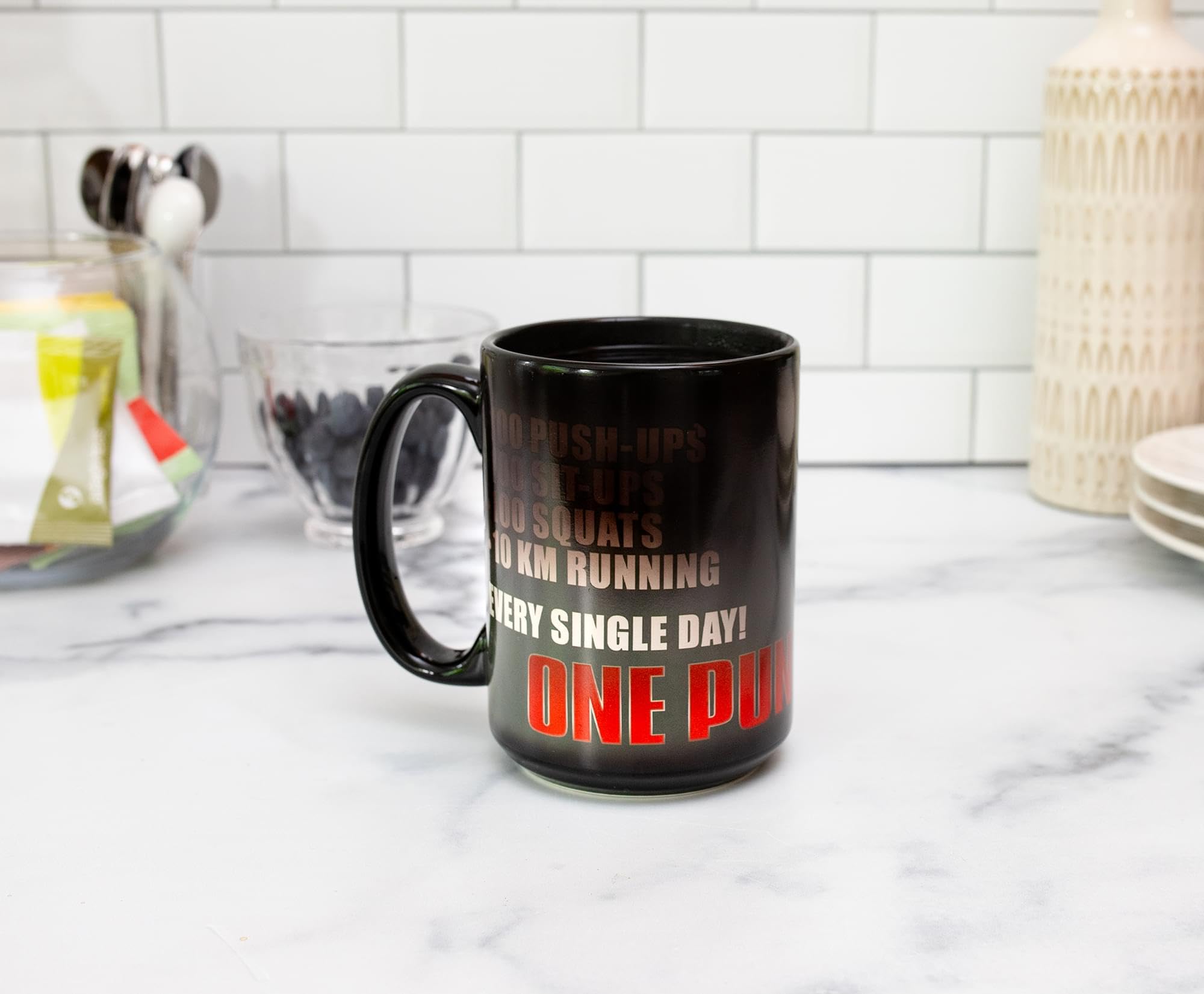 16oz ceramic coffee mug for One Punch Man fans