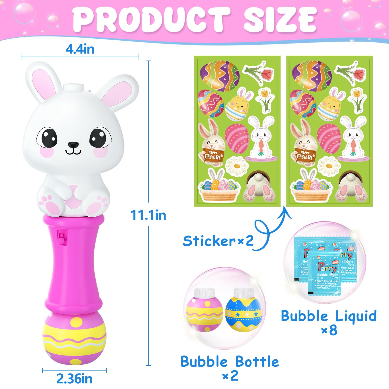 Four replacement bubble bottles for Officygnet wands