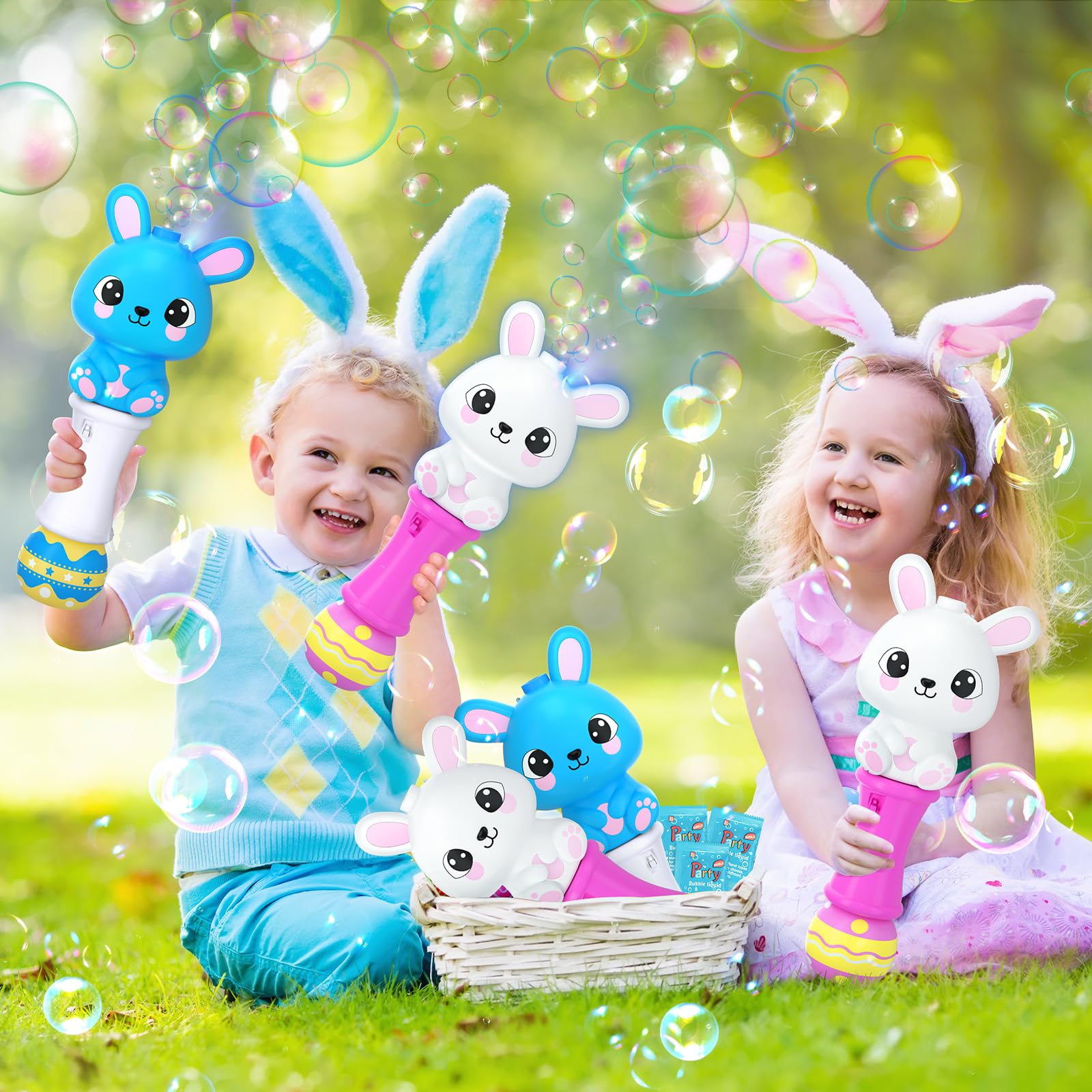 Two-pack light up bubble wand for kids