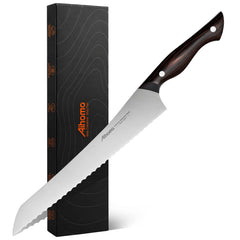 Offset bread knife 10 inch serrated blade for sourdough