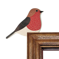 OFlyDesigns wooden robin door corner topper closeup