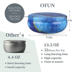 OFUN lemongrass candle set 3 wick