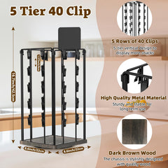 40 clips on the display stand for snacks and treats