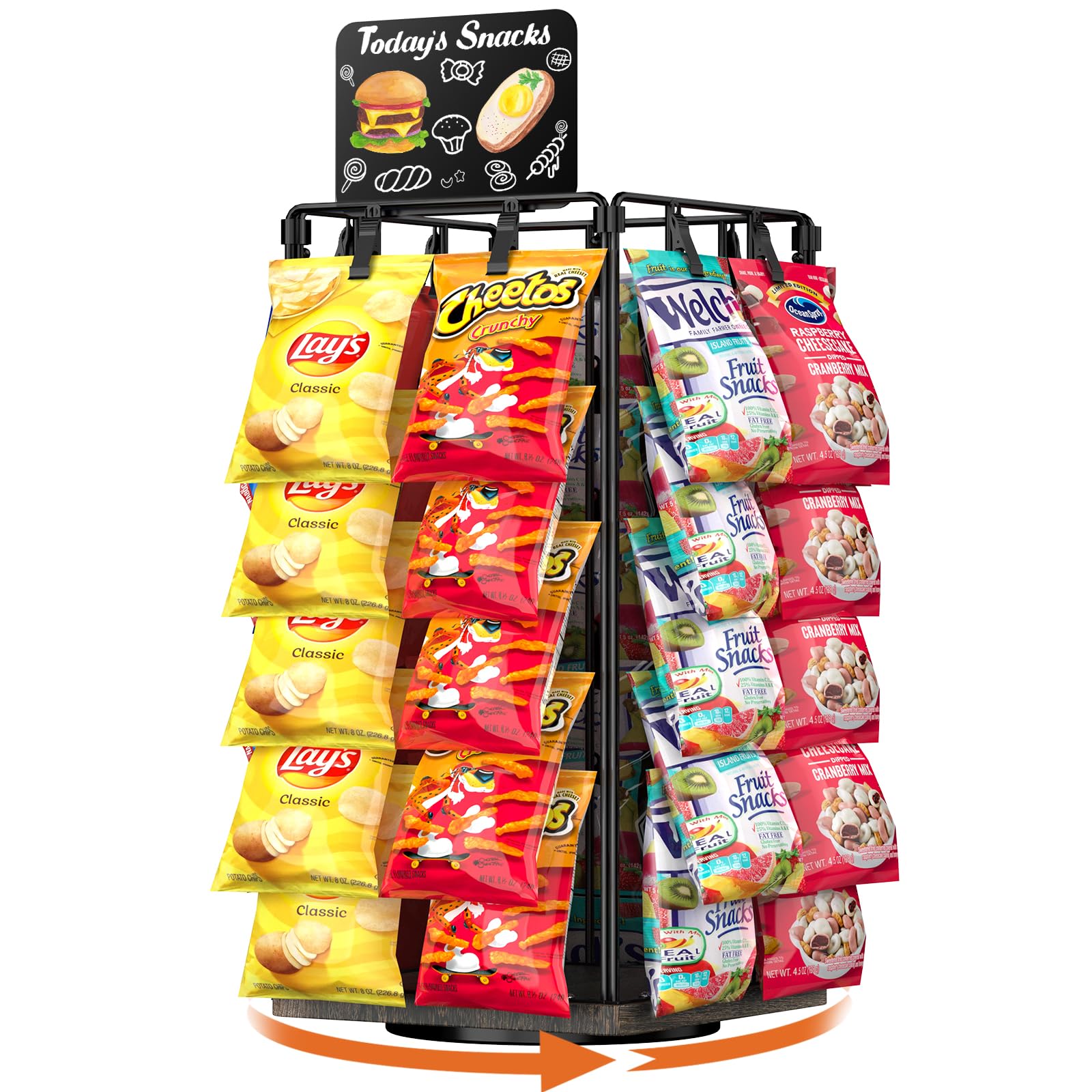 OFUSUY Chip Rack Display Stand with 360 rotation and 5 tiers