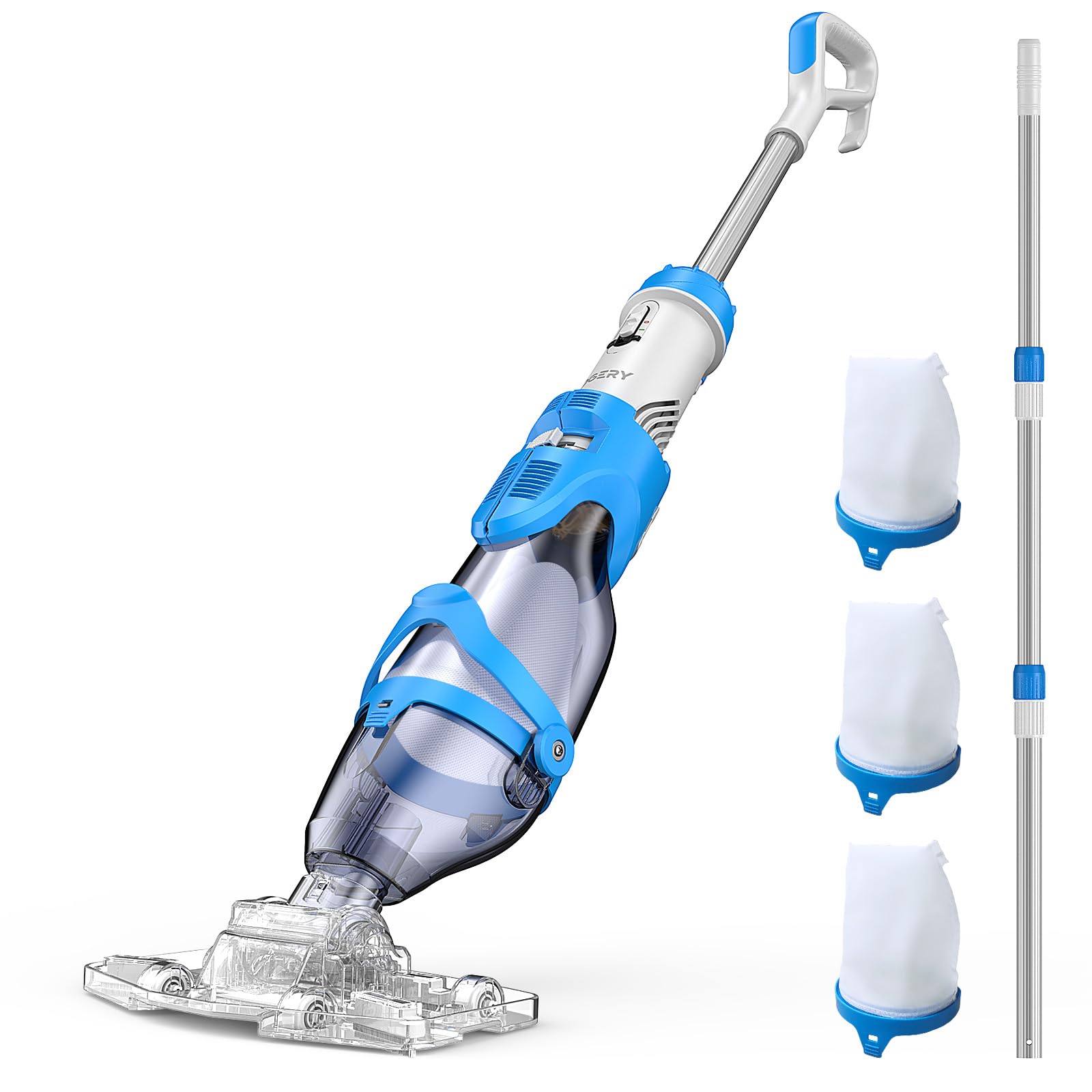 OGERY pool vacuum for above ground pool cordless handheld design