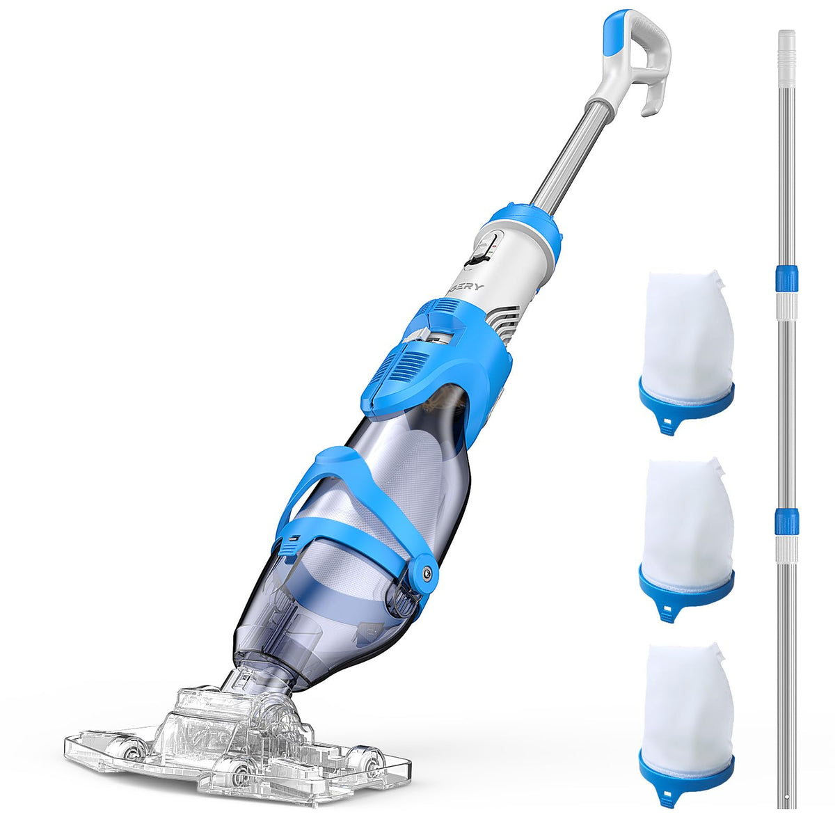 OGERY pool vacuum for above ground pool cordless handheld design