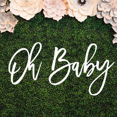 Oh Baby Oh Babies Wood Name Sign for baby shower backdrop and gender reveal