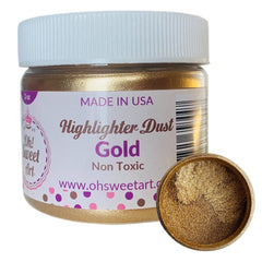 Oh! Sweet Art Gold Highlighter Dust 2oz for decorative cakes and crafts