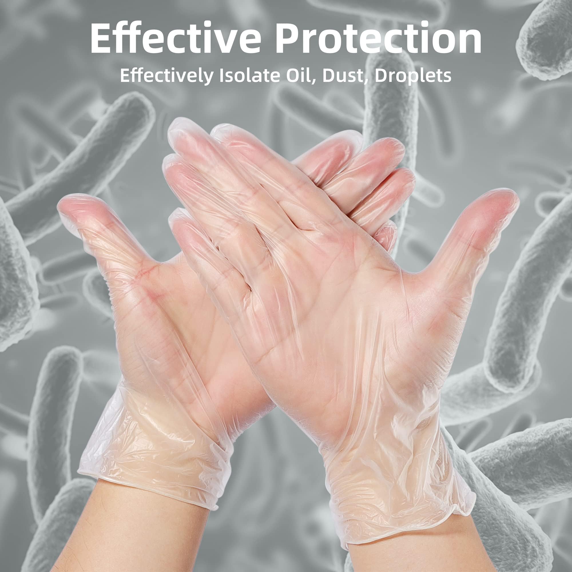 Oh! Trendy clear vinyl gloves 4 mil thickness for sensitivity