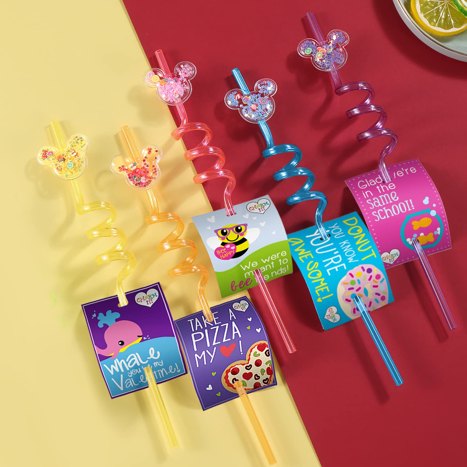 Oh Twodles theme party supplies branding on straws