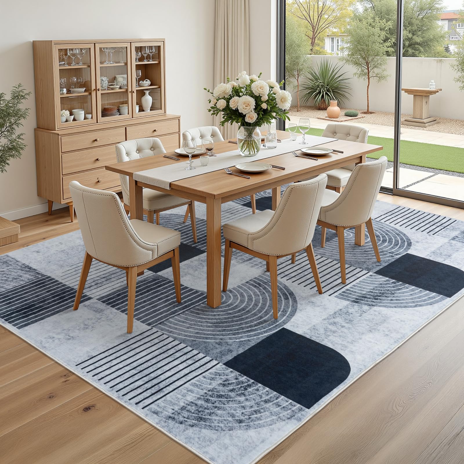 OHDS low pile soft surface 0.24 inch faux wool polyester 4x6 ft